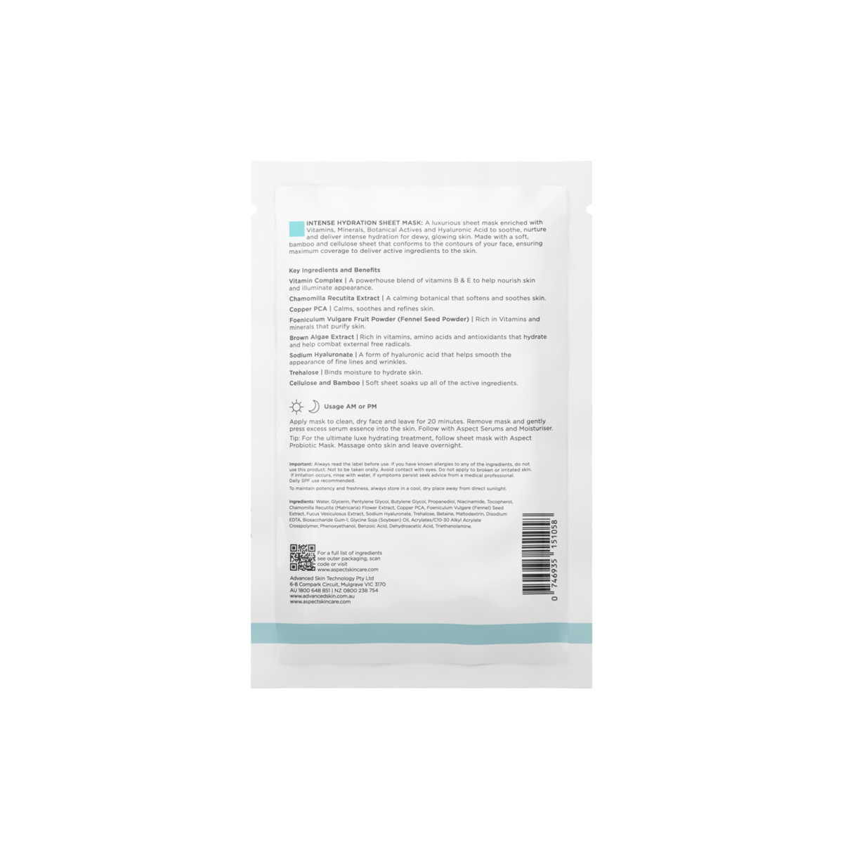 Aspect Intense Hydration Sheets